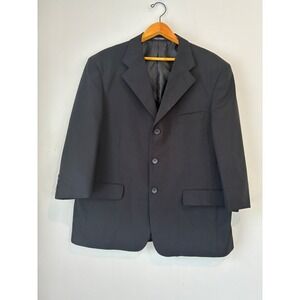 Eddie Domani Black‎ Blazer Menswear Business Formal Career Interview Coat